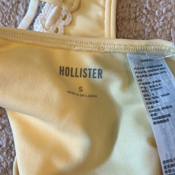 NWT HOLLISTER SMALL YELLOW LACE CHEEKY BIKINI BOTTOM - Picture 5 of 5